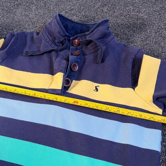 kidcore navy & multi-coloured rainbow striped cotton sweatshirt - Picture 7 of 8